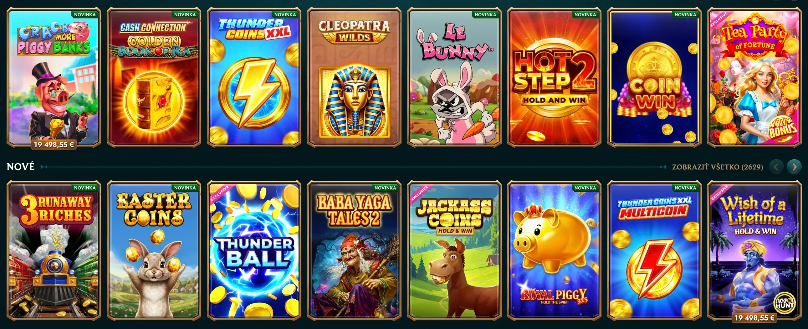 Kolekcia hracích automatov na MyEmpire